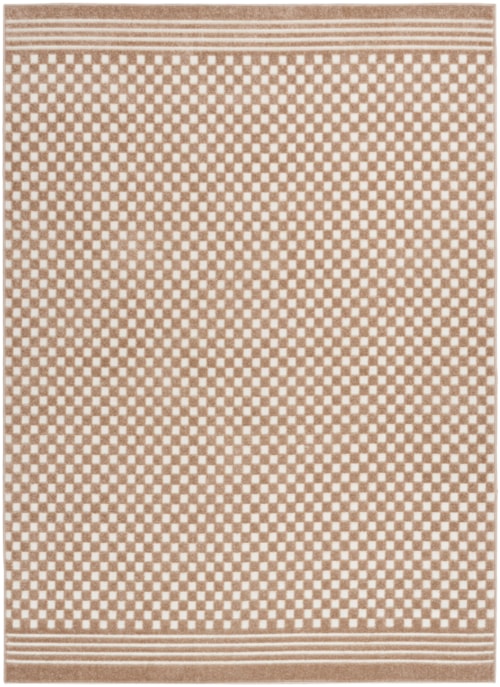 6'7" X 9'2" Brown Rectangle Rug