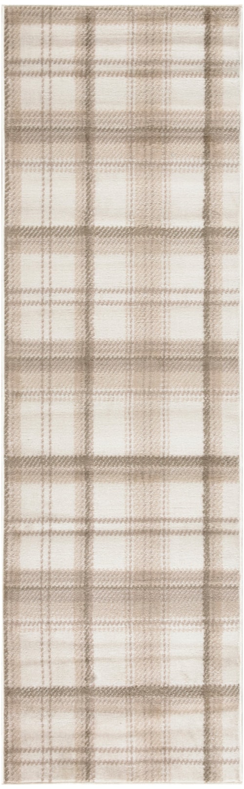 2'3" X 12' Ivory Beige Runner Rug