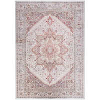 5' x 7' Ivory Red Rectangle Rug