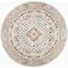 Nourison Thalia 7’10” x Round Beige Multicolor Vintage Rug