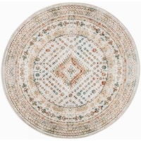 Thalia 7’10” X Round Beige Multicolor Vintage Indoor Rug