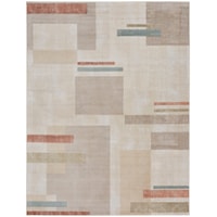 7'10" x 9'10" Ivory Multicolor Rectangle Rug