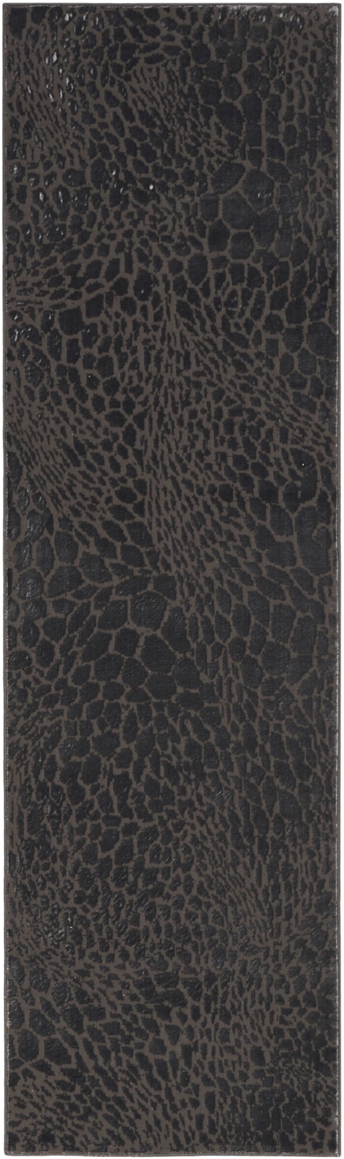 2'3" X 7'6" Charcoal Silver Runner Rug