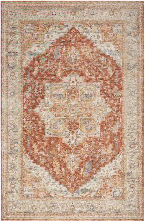 7'10" x 10'4" Ivory/Multi Rectangle Rug
