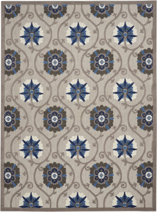 6' x 9' Grey/Blue Rectangle Rug