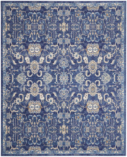 Grafix 8'6" X 12' Navy Vintage Indoor Rug