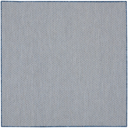 4' Ivory Blue Square Rug