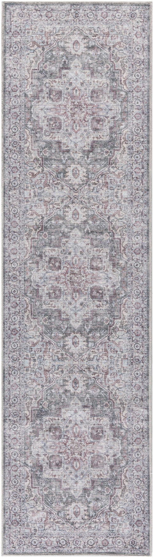 2'2" X 10' Ivory Grey Runner Rug