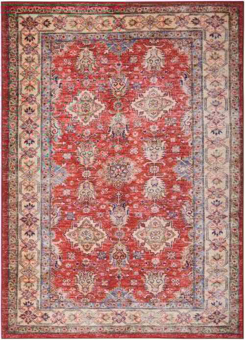 7'10" x 9'10" Red Rectangle Rug