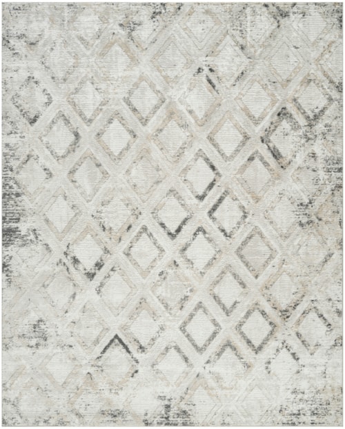 7'10" X 9'10" Grey Charcoal Rectangle Rug