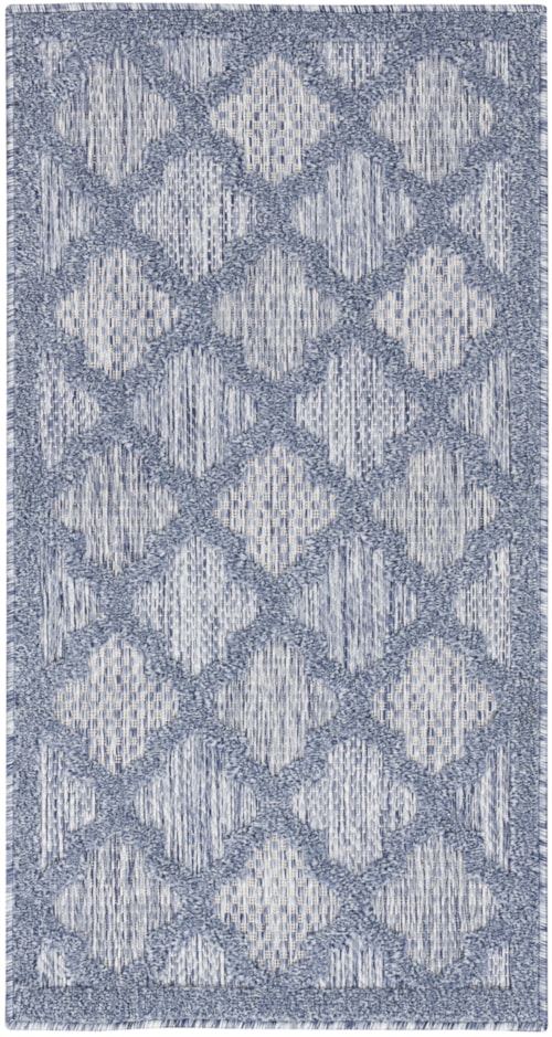 2' x 4' Denim Blue Runner Rug