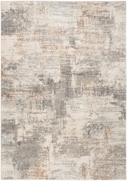 5'3" X 7'3" Beige Grey Rectangle Rug