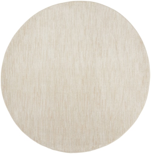 10'  Ivory Beige Round Rug