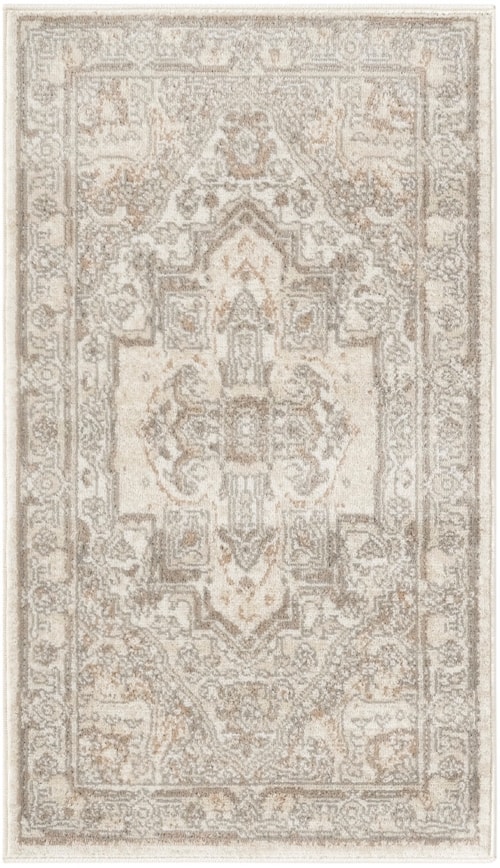 2'2" X 3'9" Beige Rectangle Rug