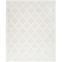 8' x 10' Ivory/White Rectangle Rug