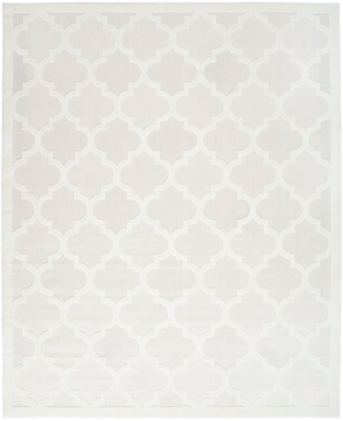8' x 10' Ivory/White Rectangle Rug