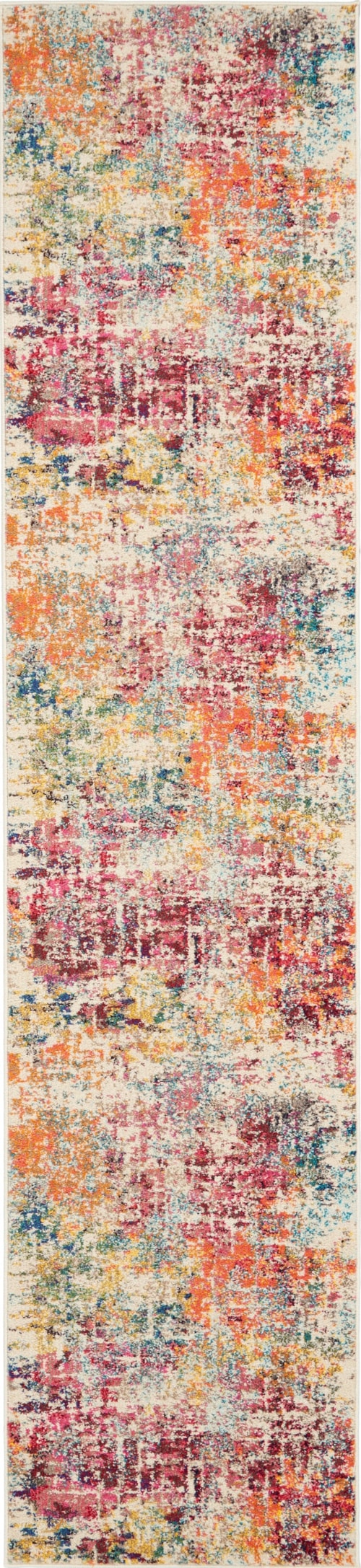 2'2" x 10' Pink/Multicolor Runner Rug