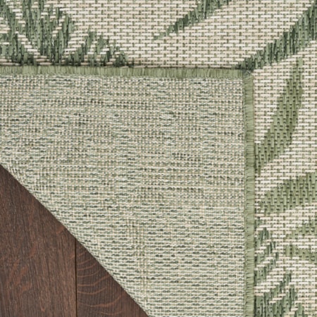 9&apos; x 12&apos; Ivory Green Outdoor Rug