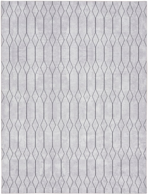 7'10" X 9'10" Ivory/Grey Rectangle Rug