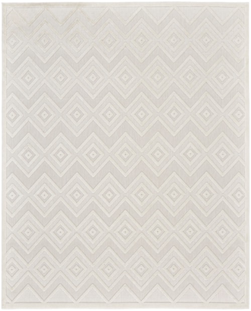 9' X 12' Ivory White Rectangle Rug