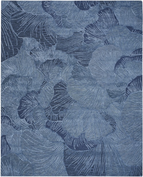 7'9" X 9'9" Blue Rectangle Rug