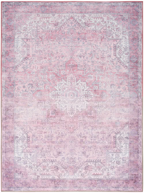 5'2" X 7' Pink Rectangle Rug