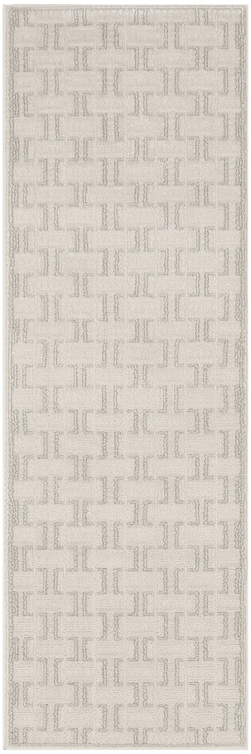 2' X 6' Ivory Grey Runner Rug