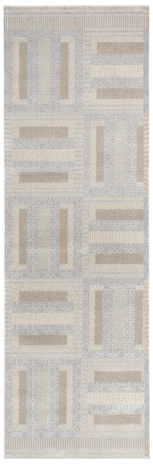 2' X 6' Grey Multicolor Runner Rug