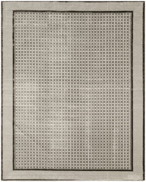 8' X 10' Ivory Grey Rectangle Rug