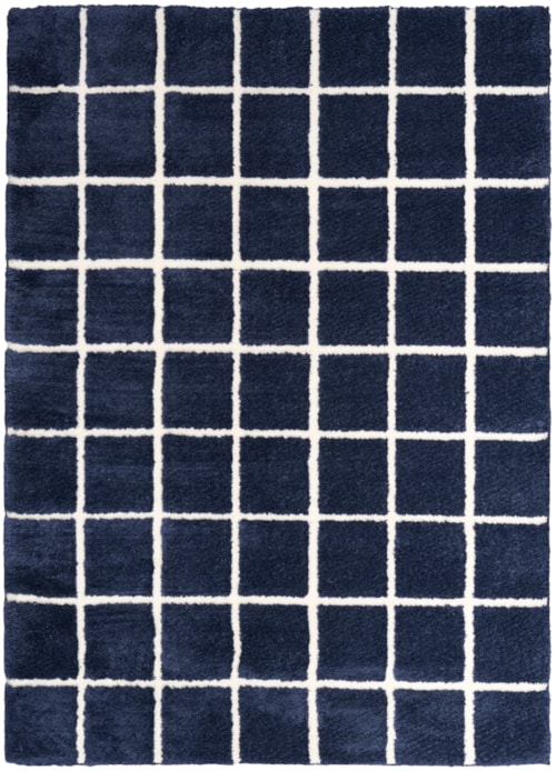 6' X 9' Navy Ivory Rectangle Rug