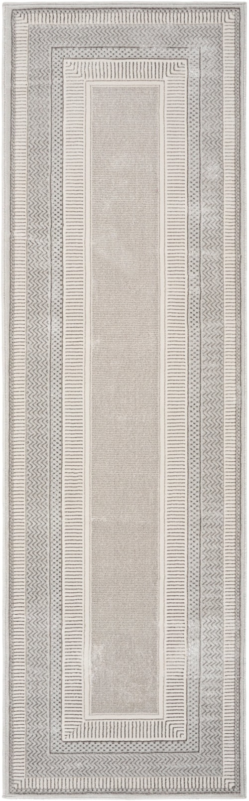 Glitz 2'3" X 7'6" Silver Modern Indoor Rug