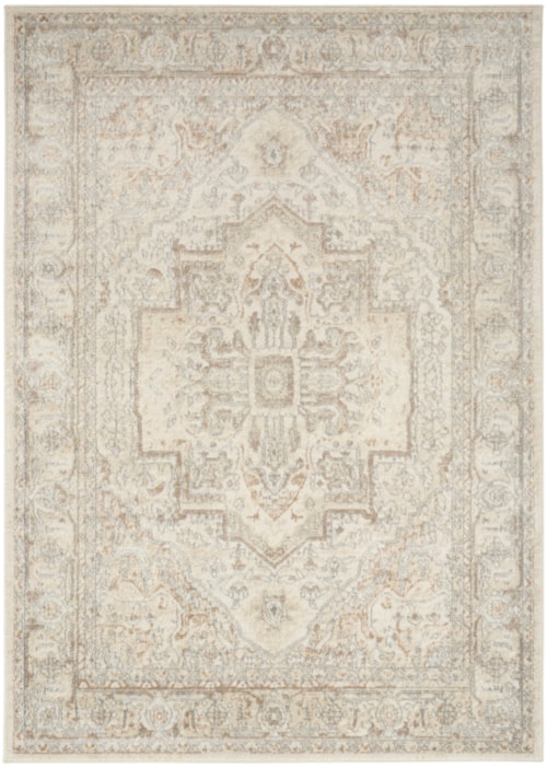 5'3" X 7'3" Beige Rectangle Rug