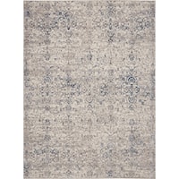 Royal Terrace 5'3" X 7'3" Beige Blue Vintage Indoor Rug