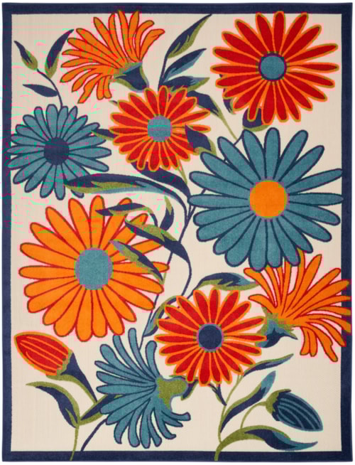 7' x 10' Multicolor Rectangle Rug