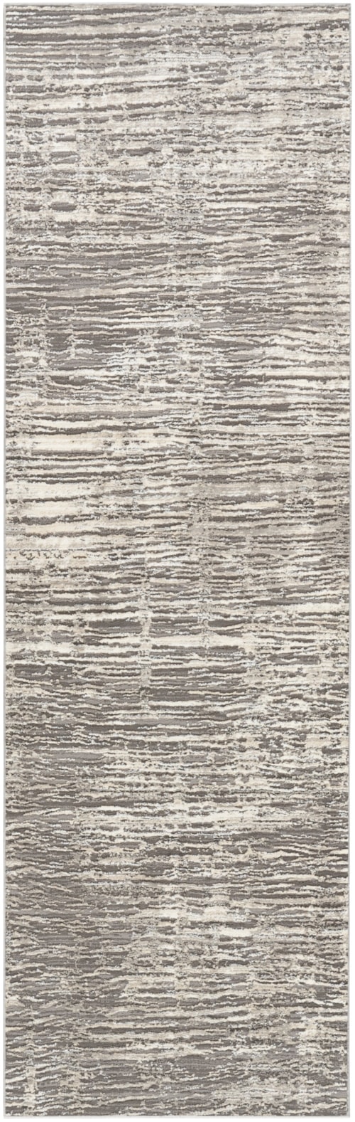 2'2" X 7'6" Ivory Grey Runner Rug