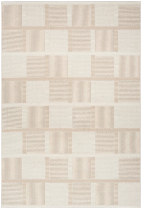 4' X 6' Ivory Taupe Rectangle Rug