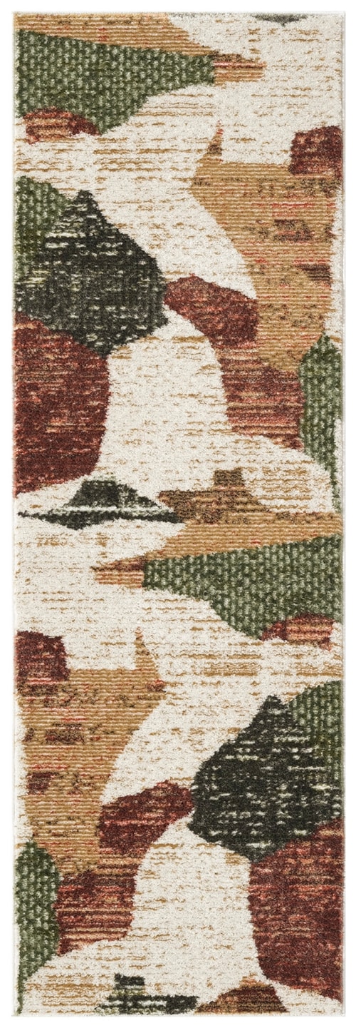 2' X 6' Beige Multi Runner Rug
