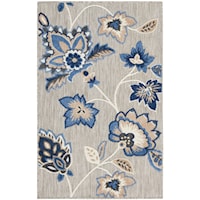 2'8" x 4' Blue Grey Rectangle Rug