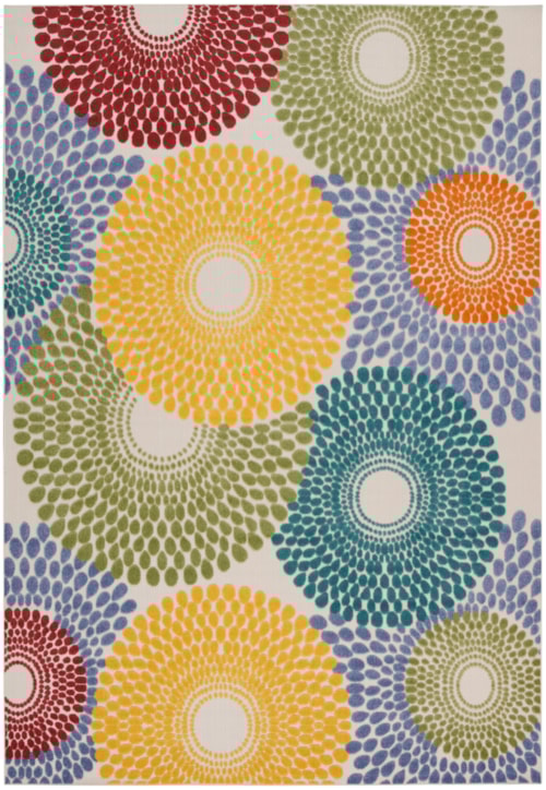 7'10" x 10'6" Multicolor Rectangle Rug