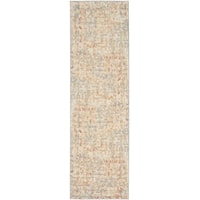 2'3" X 7'3" Ivory/Grey Runner Rug