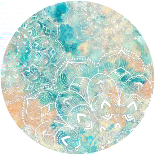 5' Round Multicolor Round Rug