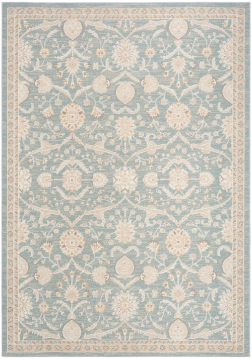 5'3" X 7' Blue Rectangle Rug