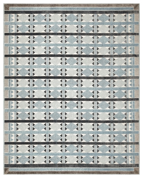 8' X 10' Blue Rectangle Rug
