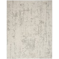 7'10" x 9'10" Cream Grey Rectangle Rug