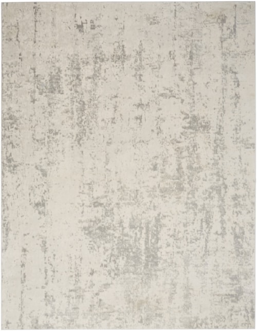 7'10" x 9'10" Cream Grey Rectangle Rug
