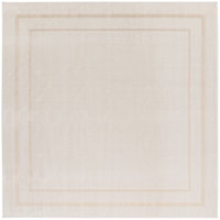 5' Square Ivory Gold Square Rug
