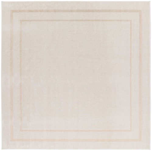 5' Square Ivory Gold Square Rug