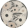 Nourison Aloha 5'3" x Round Beige Contemporary Rug