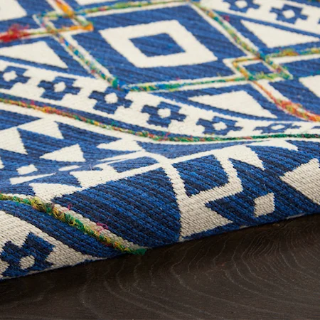 2'3" X 3'9" Blue Rectangle Accent Rug