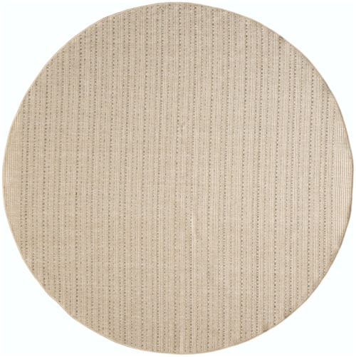 8' Round Taupe Round Rug